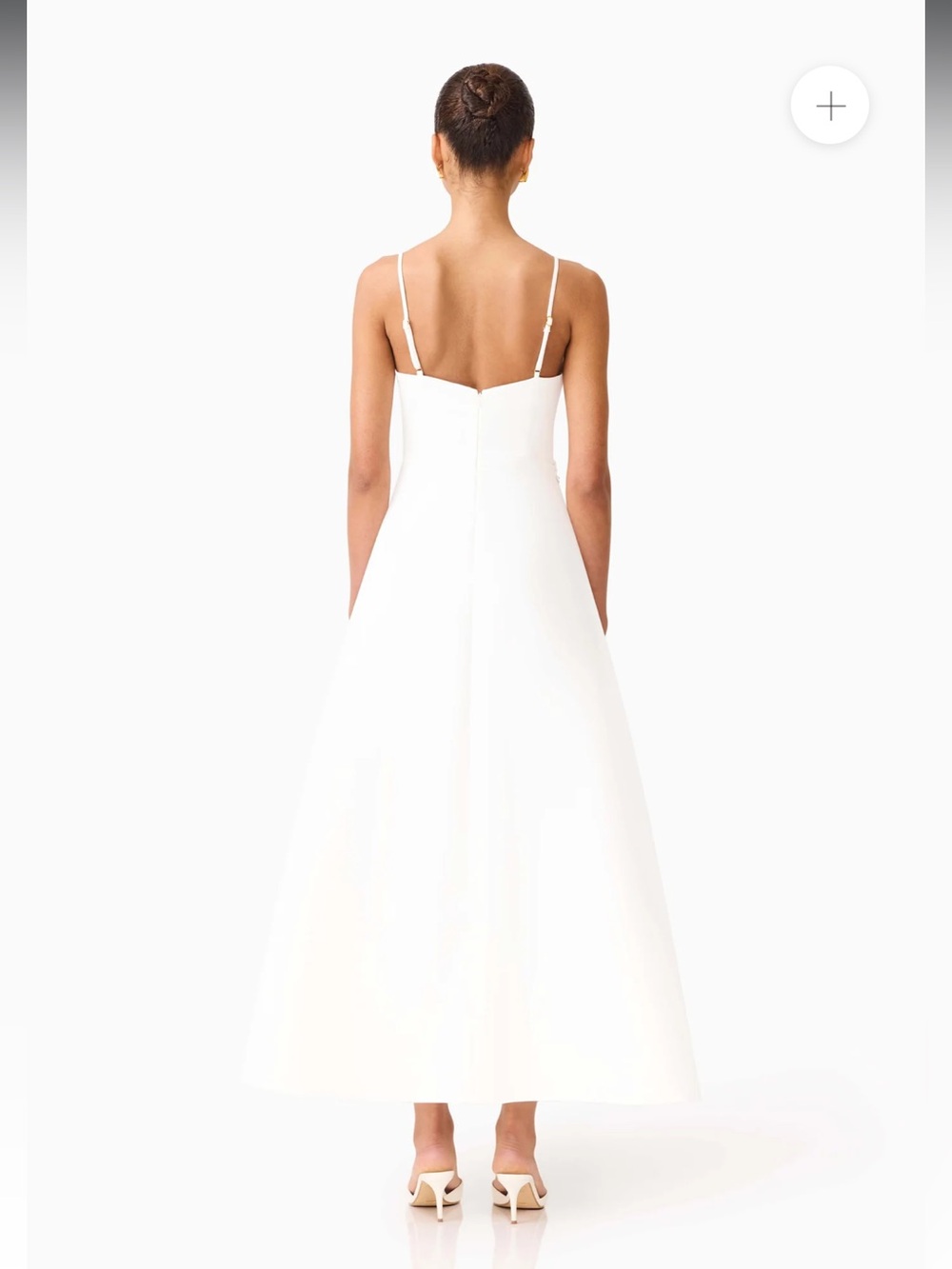 elliatt stella white 3d floral applique A-line bridal maxi gown dress large NEW - Picture 6 of 13